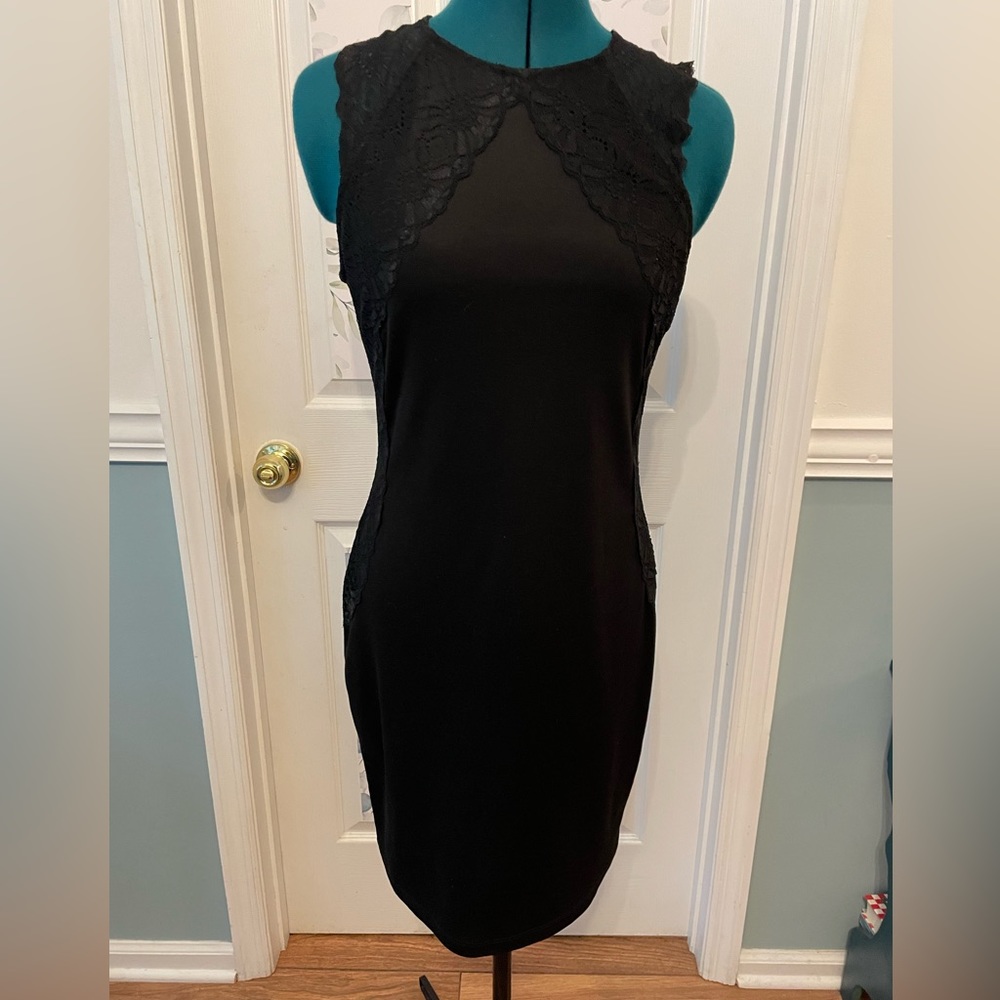 H&M Little Black Dress with Lace Detail, Size M